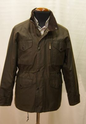 Chaqueta Barbour Keadby Negra Encerado Hombre