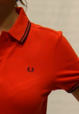 polo fred perry mujer rojo