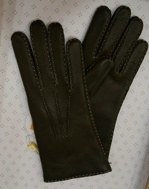 Guantes Piel Verde Santacana Mujer